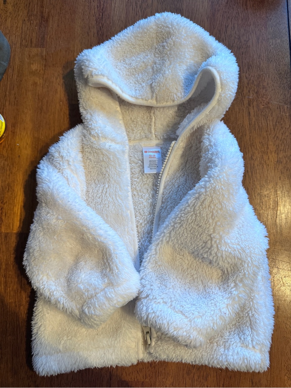 Gymboree Cream Sherpa Hooded Puffer Jacket